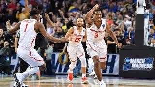 Houston tops San Diego State with acrobatic last-second shot