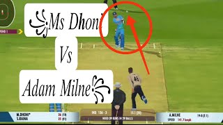 MS DHONI VS ADAM MILNE T20 WORLD CUP 2016 Adventures | Real Cricket 22 |