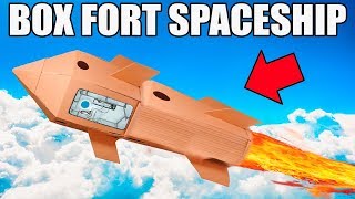 BOX FORT SPACESHIP!! 📦🚀 ROCKET LAUNCH, ASTRONAUT FOOD, SPACE & MORE!