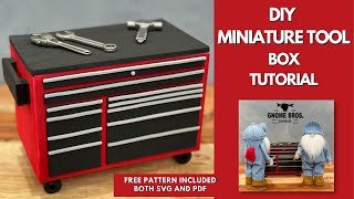 DIY Miniature tool box prop/Mini mechanic tool box/doll house miniatures