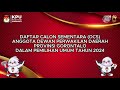 Daftar Calon Sementara (DCS) Anggota DPD RI Daerah Pemilihan Provinsi Gorontalo