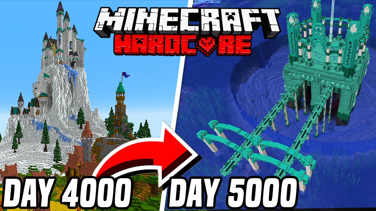 I Survived 5000 Days In Hardcore Minecraft Full Movie Youtube