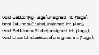 raylib Window Flags Overview