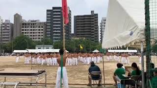 20180908 第71回 修猷館高校大運動会 タンブリング 赤ブロック