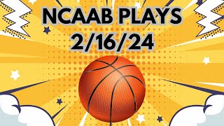 College Basketball Picks & Predictions Today 2/16/24