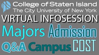 Virtual Infosession: Majors Cost Campus Admission Q&A