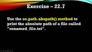 #22 Exercise - OS Module in Python #python #programming