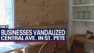 Vandals target Central Ave. businesses in St. Pete