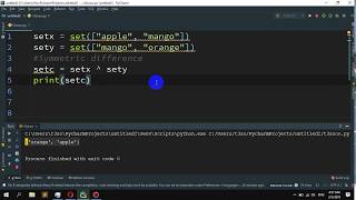 How to create a symmetric difference in Python
