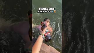 Fishes love beer😭 #meme