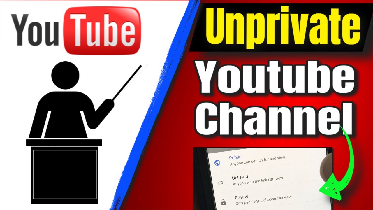 How To Make Your Channel Unprivate Youtube
