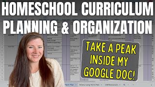 HOMESCHOOL Curriculum Organization \u0026 Planning || Using Google Docs