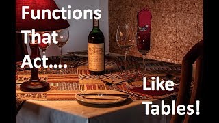 PL/SQL Table Functions