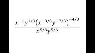 Simplify An Expression with Rational Exponents (Negative) Power/Prod/Quot 1
