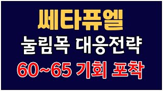 쎄타퓨엘 코인 - 눌림목 대응전략 !! (60~65 변곡 활용해서) 1월 크게 수익 내세요~~!!