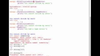 Python 101: Episode 7 - Exception Handling