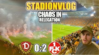 PYRO WAHNSINN STADION BRENNT🔥 Dynamo Dresden - 1. FC Kaiserslautern RELEGATIONSSPIEL | STADIONVLOG