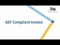 GST Compliant Invoices | India | TallyPrime Walkthrough