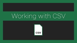 Working with CSV in JavaScript