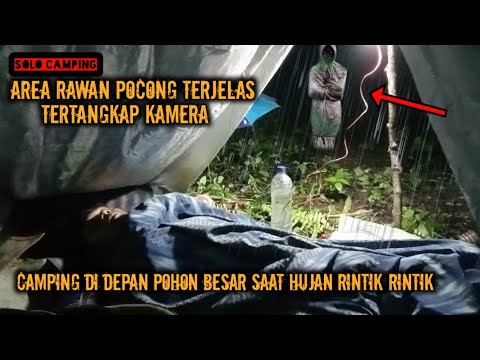 CAMPING HOROR: Diteror Penghuni Pohon Sosok POCONG Terjelas Muncul Di ...