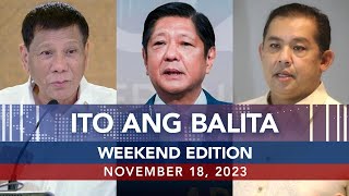 UNTV: Ito Ang Balita Weekend Edition | November 18, 2023