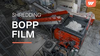 BOPP film shredding with WEIMA S5.20 lift-up | Hägglunds@boschrexrothglobal hydraulic drive | DIAXON