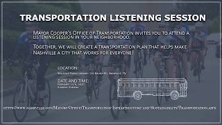 Mayor Cooper's Transportation Listening Sessions - Belleuve