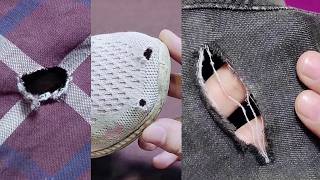 How to Repair Holes in Jeans, Clothes, and Shoes Using 3 Different Stitches / Do It Yourself