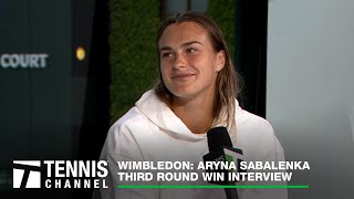Aryna Sabalenka Approves of 'Tsitsidosa' Relationship | 2023 Wimbledon Third Round Win Interview