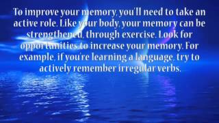 Advanced Intermediate English Listening and Reading Exercise 9 - Improve Your Memory