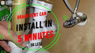 can Add Drain Vent in minutes under sink trap