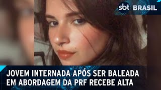 Jovem baleada pela PRF recebe alta hospitalar após longa internação | SBT Brasil (06/02/25)