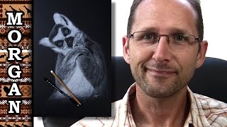 Charcoal Pencil Drawing Techniques  Lesson - Lemur - Jason Morgan wildlife art
