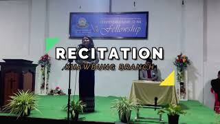 Recitation | Melody Vanlalmuani