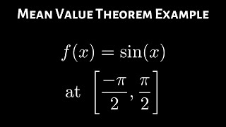 Finding value(s) of c in the Mean Value Theorem for f(x) = sin(x) on [-pi/2, pi/2]