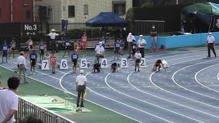 第１２回葛飾区ナイター記録会　小学生男子１００ｍ　瑠夏　伊織