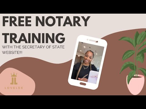 Free Notary Training Youtube
