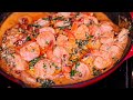 Creamy Garlic Butter Shrimp with Spinach & Sun Dried Tomatoes - Tuscan Shrimp Recipe