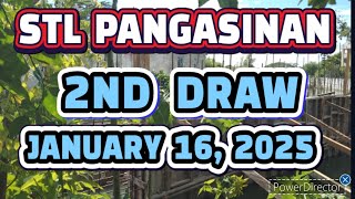 STL PANGASINAN RESULT TODAY 2ND DRAW JANUARY 16, 2025  5PM | THURSDAY