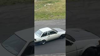 [stock engine ⁉️] I'm an expert at running an unpowered Hachi Roku with technique.#jdm #drift #ae86