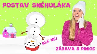 Srandovní Sněhulák! Stavění je Legrace! Proč je Hlavou Dolů?! | Učení s Pinkie je Zábava