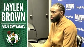 Jaylen Brown on Refs: "It's over now & we move on." | Celtics vs Bucks Game 3