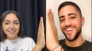 لايف زينب وفادي  لعبة مقارنة بين فنانين العرب،  تكلمت عن الديو  زي العسل  هي و فادي لايف ضحك 😂