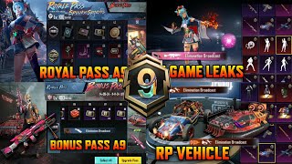 A9 Royale Pass 3D Leaks| 1 To 100Rp Leaks | Bonus Rp A9 | Rp Vehicle Skin | A9 Rp Upgrade