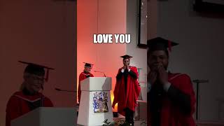 Daughter yells to her dad during his graduation 😂❤️