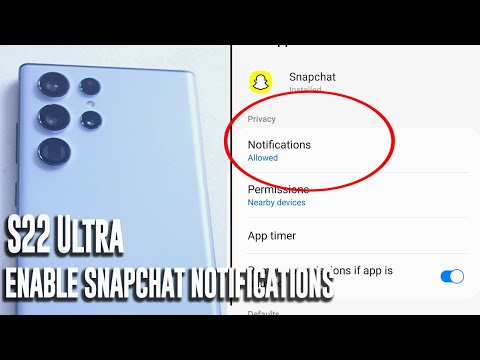 Samsung Galaxy S22 – How to enable or disable Snapchat notifications