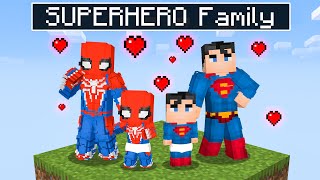 Having a SUPERHERO FAMILY in Minecraft