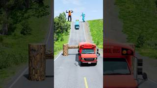 Bus vs loggen trap crash part354 #shortvideo #automobile #beamngdrive #car #shorts #india #bus