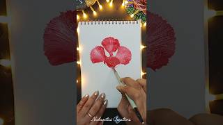 Amazing Hibiscus 🌺 flower painting @NabanitasCreations #shorts #art #trending