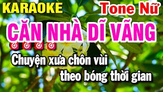 Căn Nhà Dĩ Vãng Karaoke Nhạc Sống Tone Nữ Am Beat Hay | Huỳnh Lê